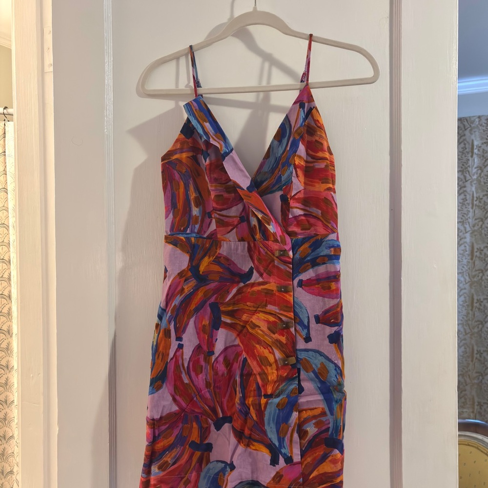 Multicolor Sleeveless Wrap Dress